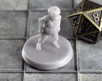 npc miniature Half Orc Bully Child child mini or dnd miniature pieces for tabletop wargaming terrain games is 3D printed to order