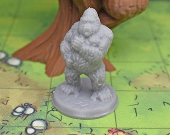 npc miniature Gorilla primate mini or dnd miniature pieces for tabletop wargaming terrain games is 3D printed to order