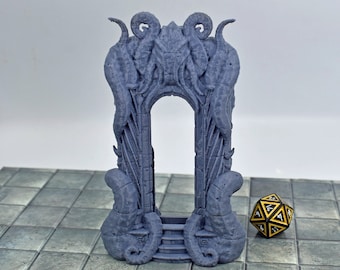 Tabletop wargaming Great One dnd Portal scatter terrain for wargames against dragons or traveling to dungeons is 3D printed