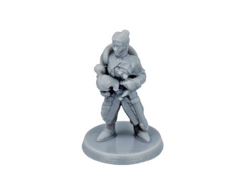 Dungeons and Dragons Female Guard for TTRPG miniature , Miniature wargames or Necromunda Miniatures Games from GriffonCo D&D Miniatures
