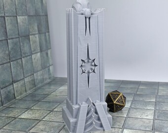 dnd terrain Obelisk wargaming tabletop terrain pieces for use as dnd scatter terrain and dnd accessories and scatter terrain