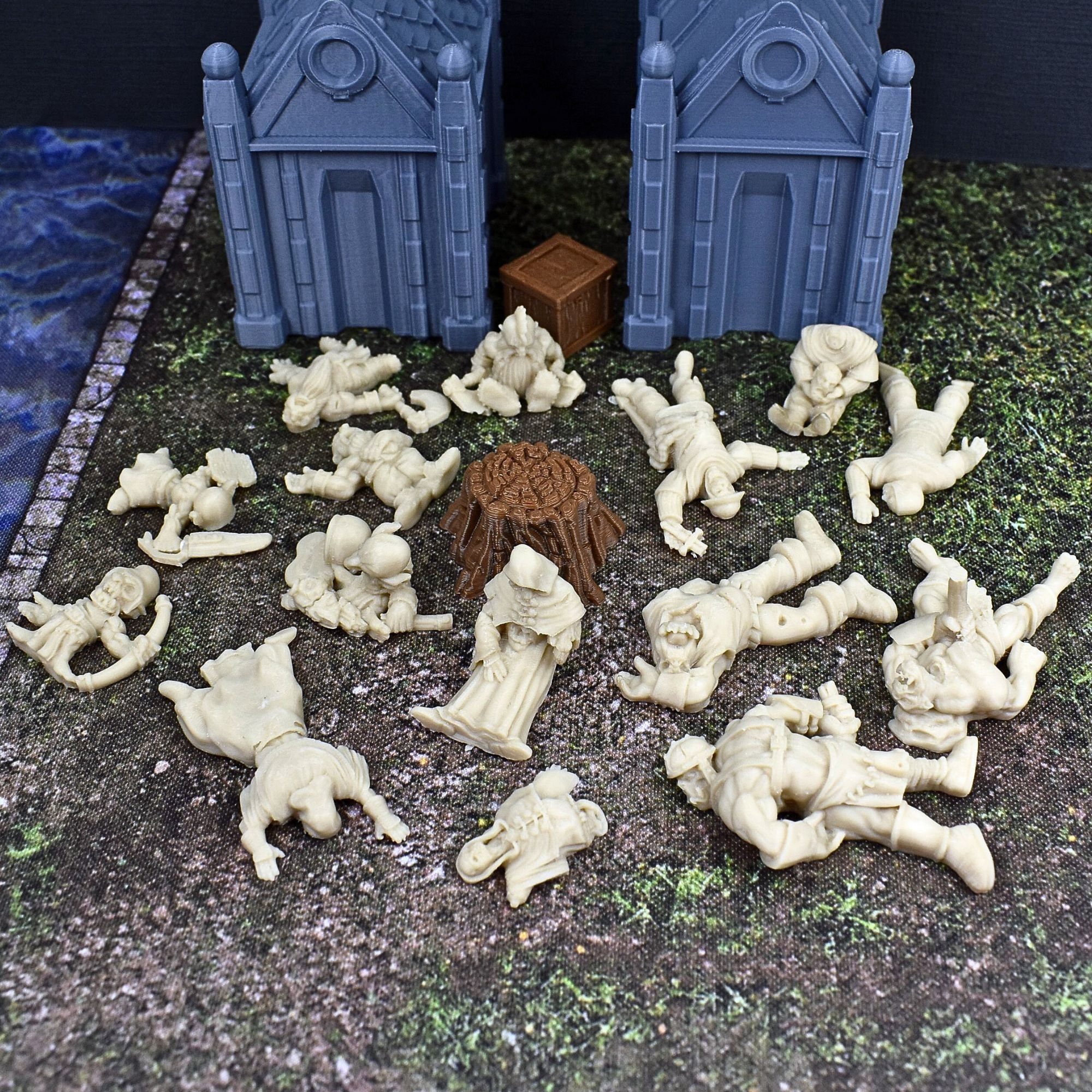 10pc Corpses Dead Mini Set – 28mm/32mm Scale For DnD Miniatures & Tabletop Gaming