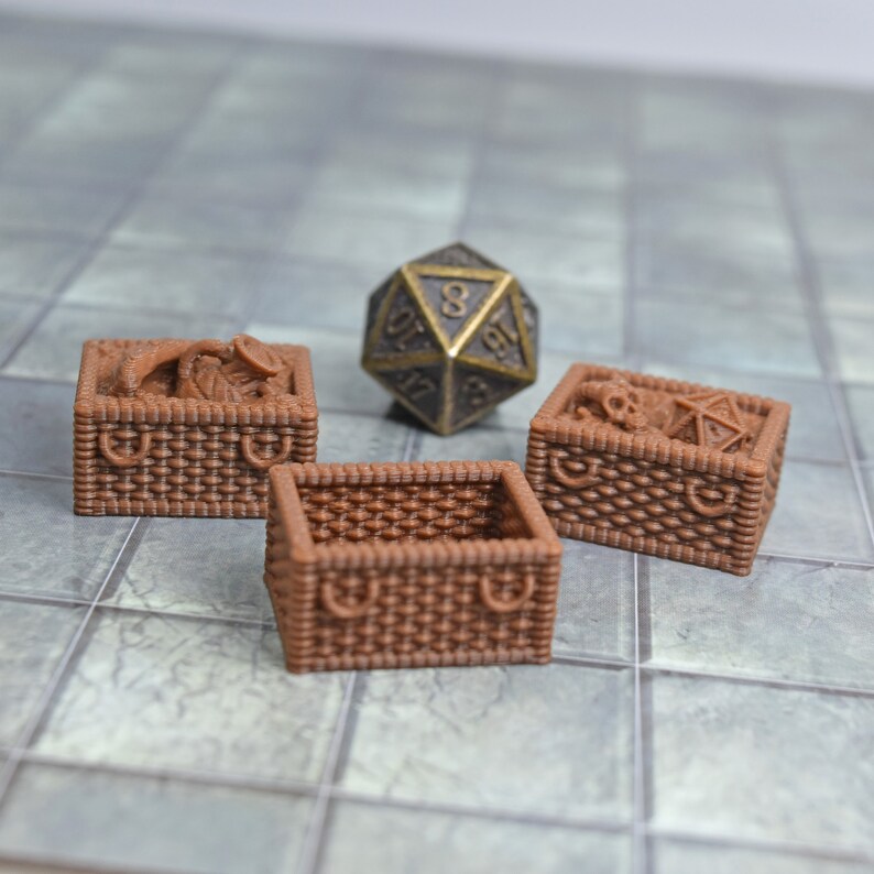 Treasure Crates for Dungeons and Dragons 28mm Terrain Etsy