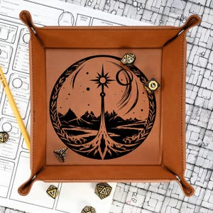 RPG Half Elf Dice Tray for tabletop wargaming accessories folding dice roller valet tray for dnd gaming gift