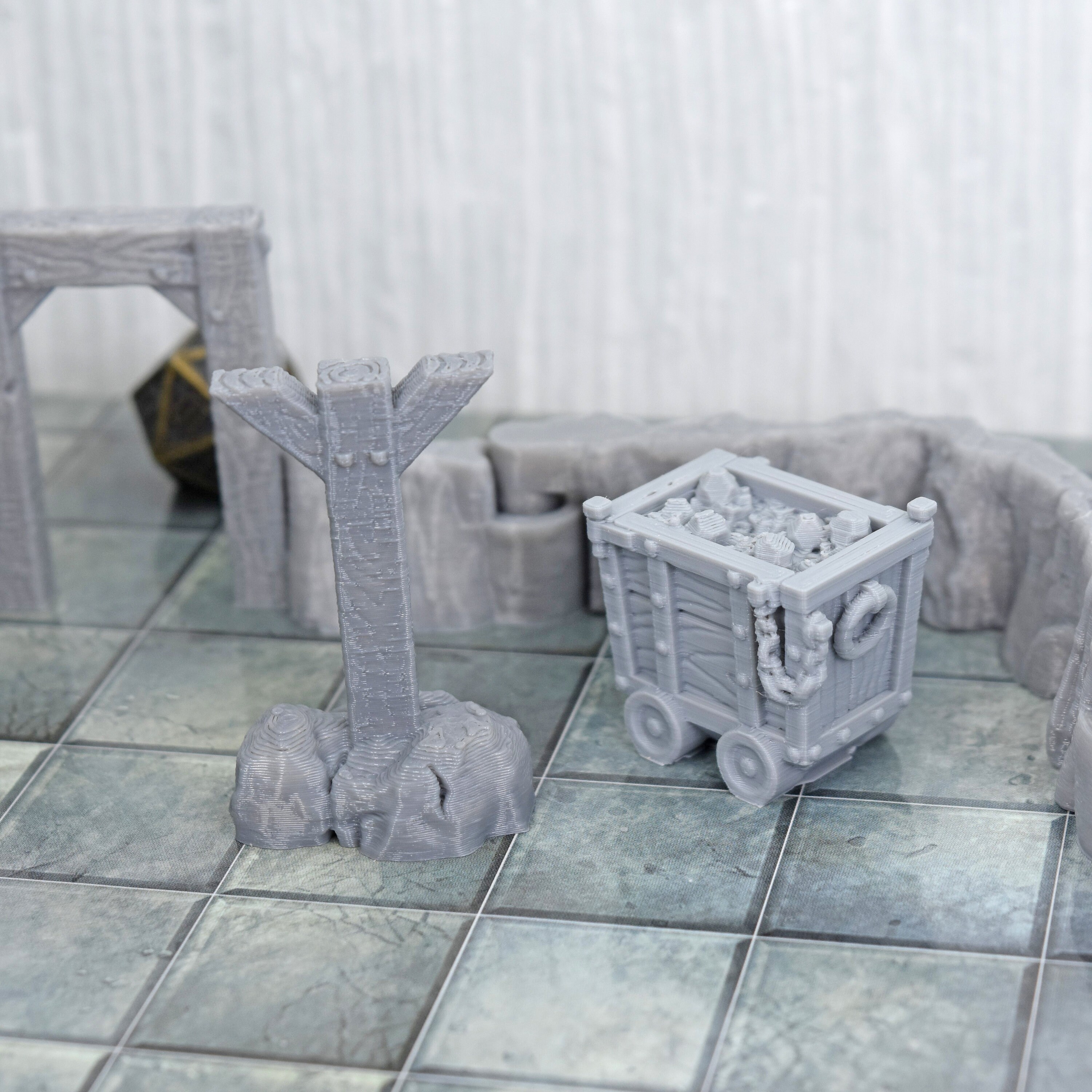 Mine Carts 28mm Miniature Terrain for Dungeons and Dragons Etsy