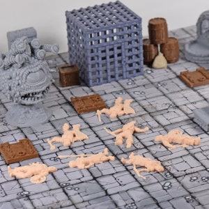 unpainted dead miniatures set of Dead Adventurers dnd miniatures set for ttrpg miniatures wargaming 3D Printed unpainted miniatures