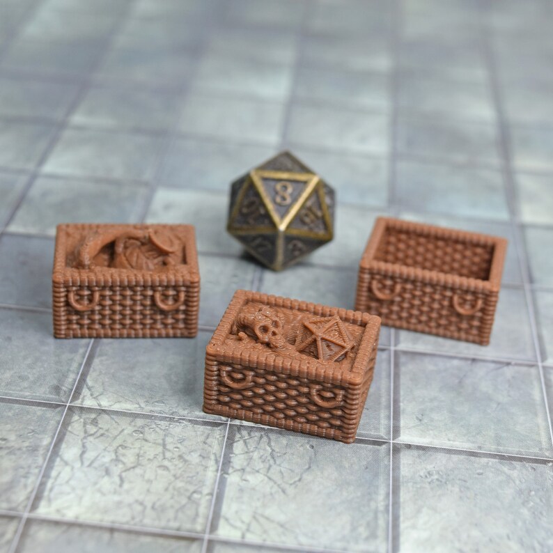 Treasure Crates for Dungeons and Dragons 28mm Terrain Etsy
