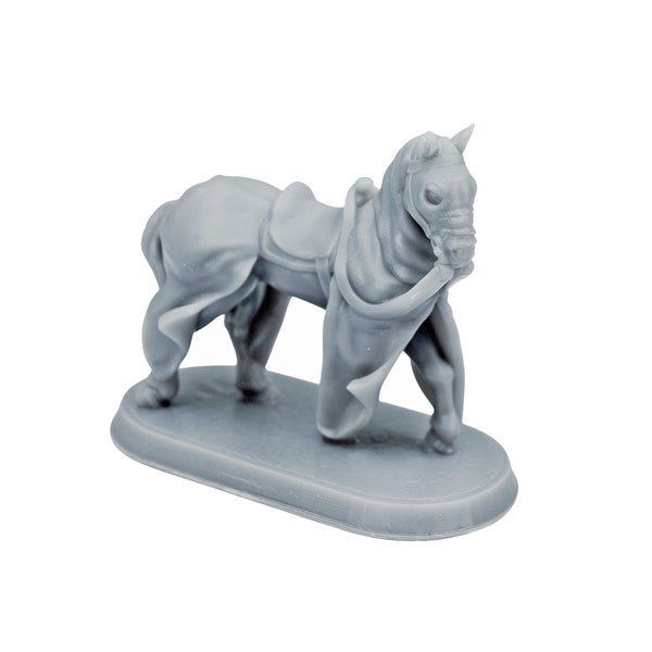 dnd figures Caparison Masked Horse Miniature unpainted miniatures for tabletop wargaming or diorama supplies like resin animal miniatures
