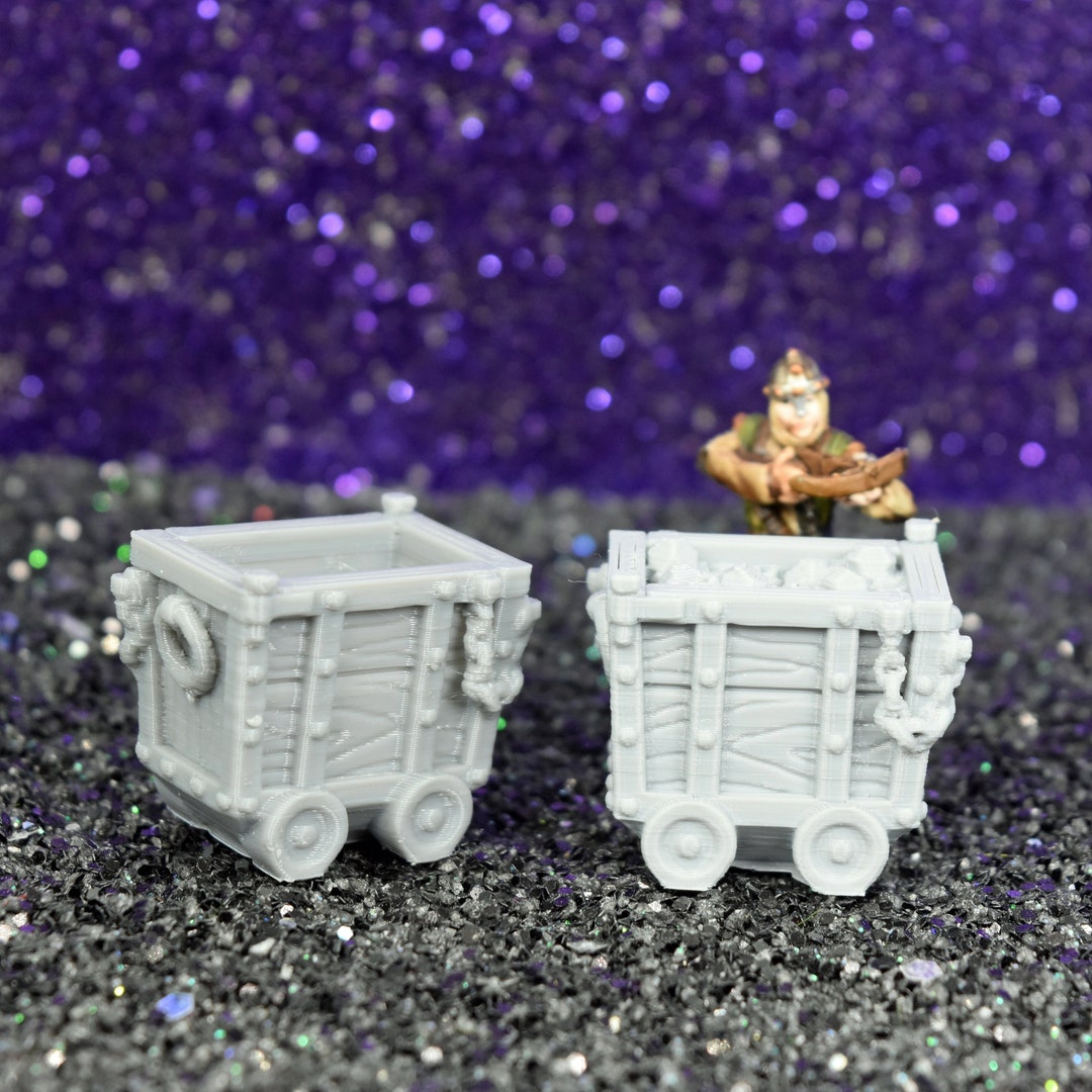 Dnd Cavern Terrain Mine Carts Wargaming Tabletop Terrain Piece for Use
