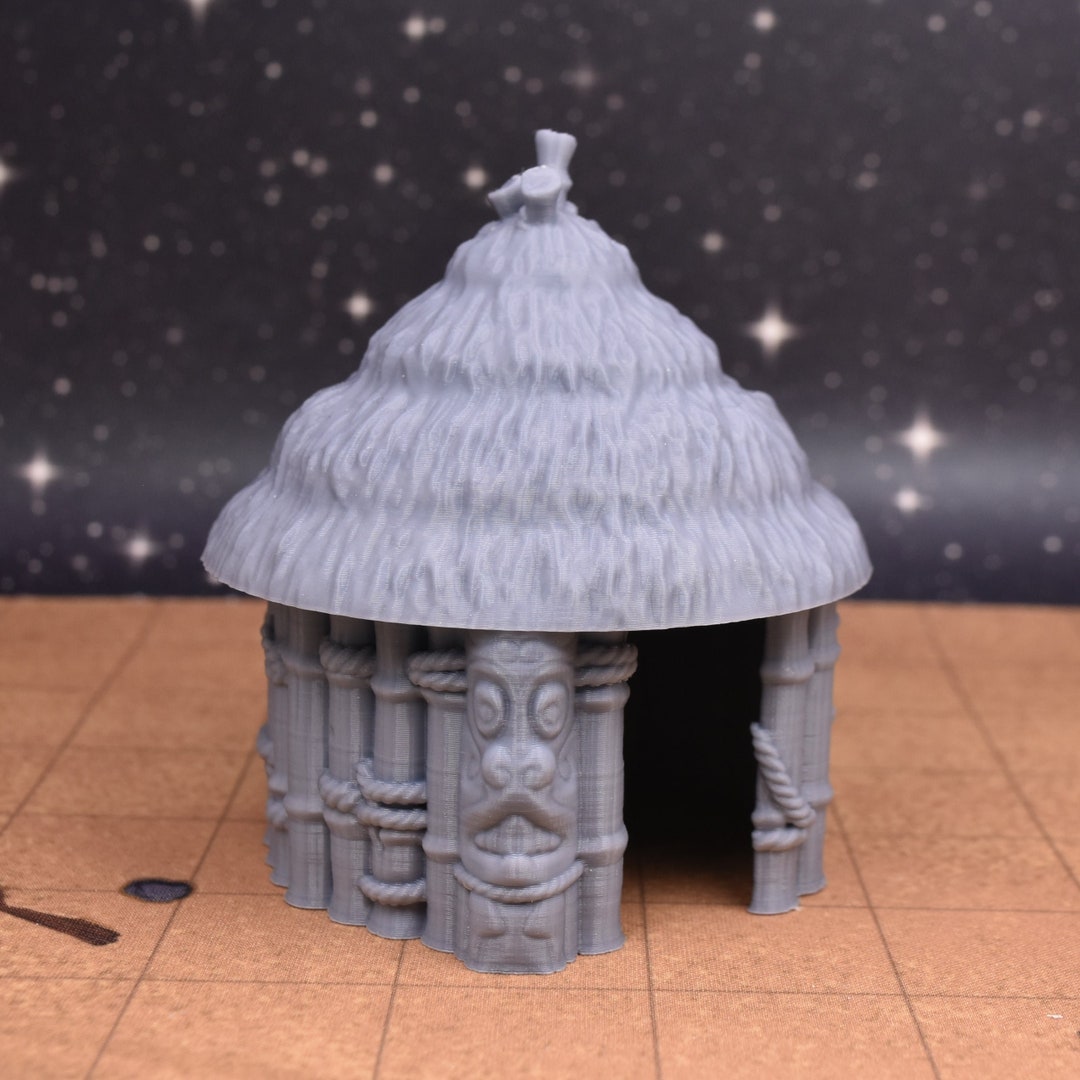 Dnd Terrain Small Bamboo Hut is 3d Printed Terrain to Use as Dnd ...