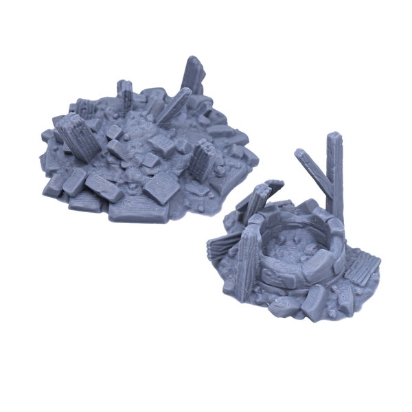 dnd terrain Village Ruins wargaming tabletop terrain pieces for use as dnd scatter terrain and dnd accessories and 3d printed terrain