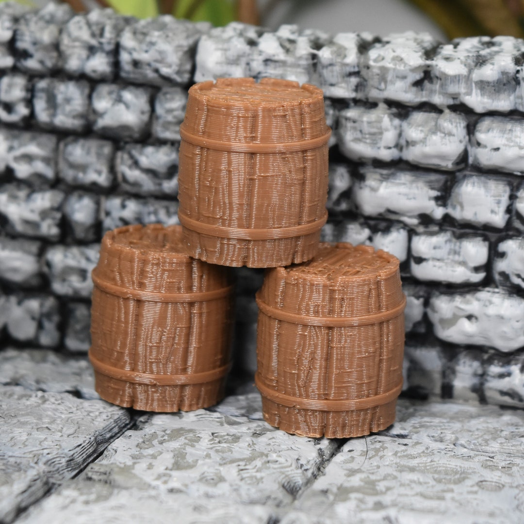 Dnd Terrain Barrels 3d Printed Tabletop Terrain Pieces for Use as Dnd ...