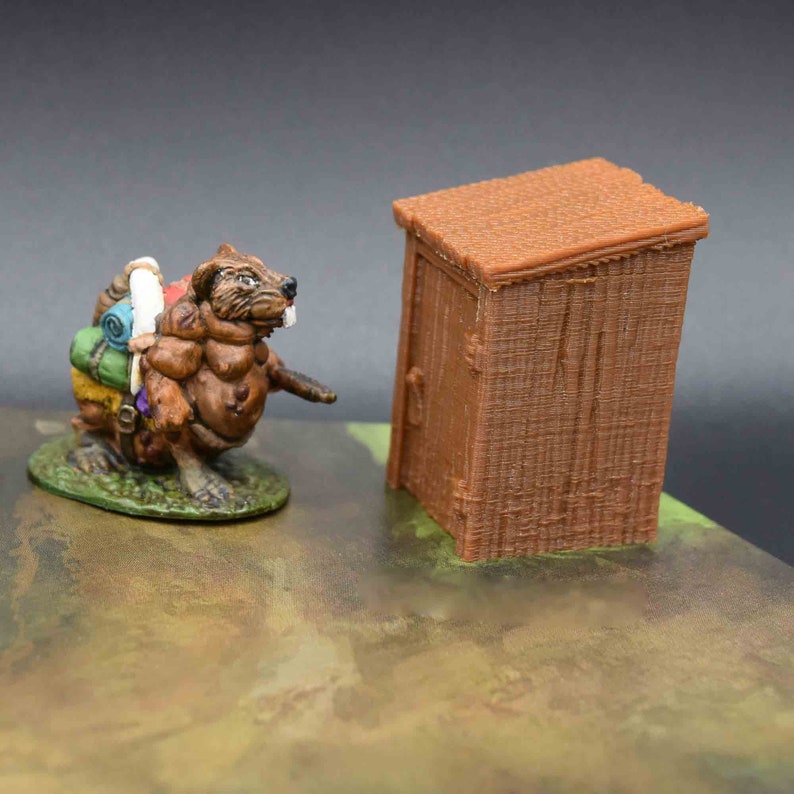 Miniature Village Outhouse for Tabletop Miniature RPG Games Etsy