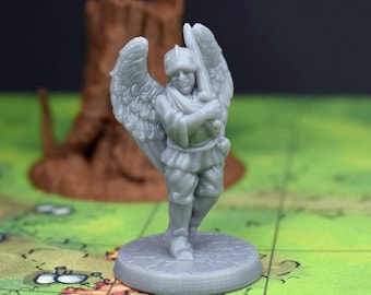 npc miniature Angel Soldier spiritual mini or dnd miniature pieces for tabletop wargaming terrain games is 3D printed to order