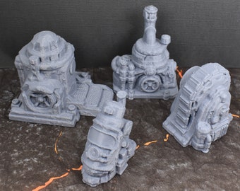 Dnd terrain Elevator Chamber Set scatter terrain pieces for tabletop wargaming terrain games by GriffonCo Minis for dragon and dungeon games