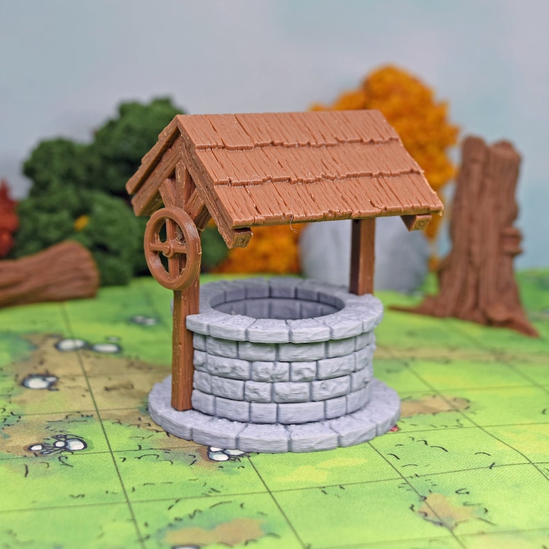 Miniature Village Water Well for Tabletop Miniature RPG - Etsy
