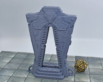 Tabletop wargaming Nexus Scifi dnd Portal scatter terrain for wargames against dragons or traveling to dungeons is 3D printed