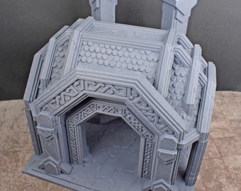 dnd Tabletop Wargaming Dwarf Double Forge Building is 3D printed for dnd accessories and figures