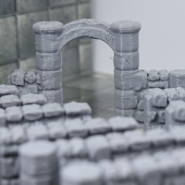 dnd modular terrain set of DungeonSticks Brick Building for tabletop wargaming terrain games and modular kill terrain