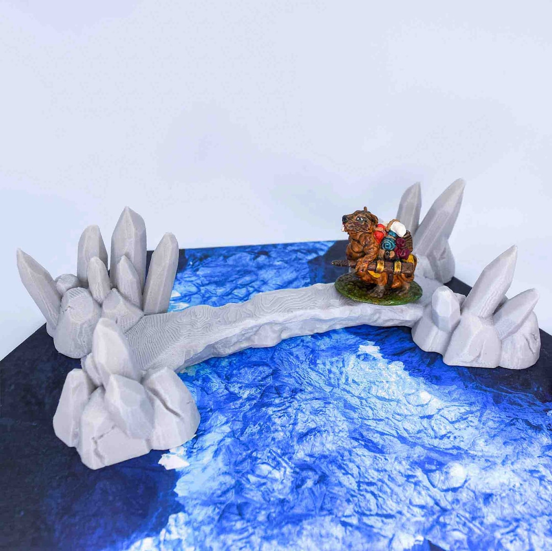 Dnd Terrain Bridge of Crystals 28mm Fantasy Terrain Pieces Wargaming is