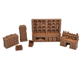 dnd terrain set Apothecary Furniture scatter dnd terrain pieces for tabletop wargaming terrain games