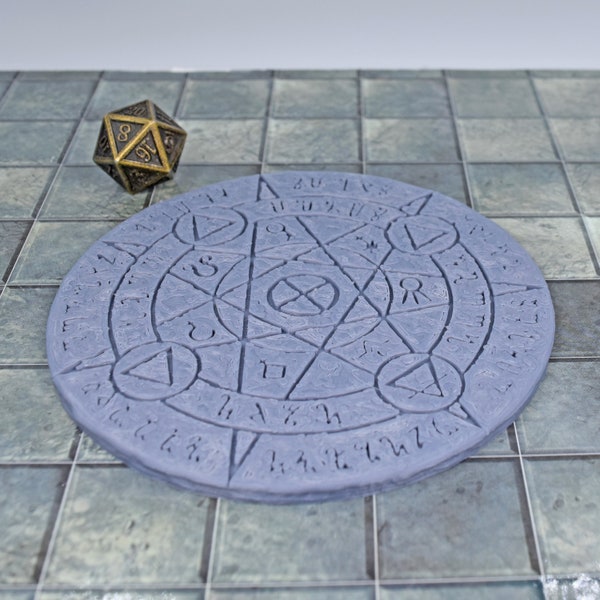 Dnd miniature terrain Large Magic Circle Astral scatter terrain piece is 3d printed and used for dnd accessories and wargames