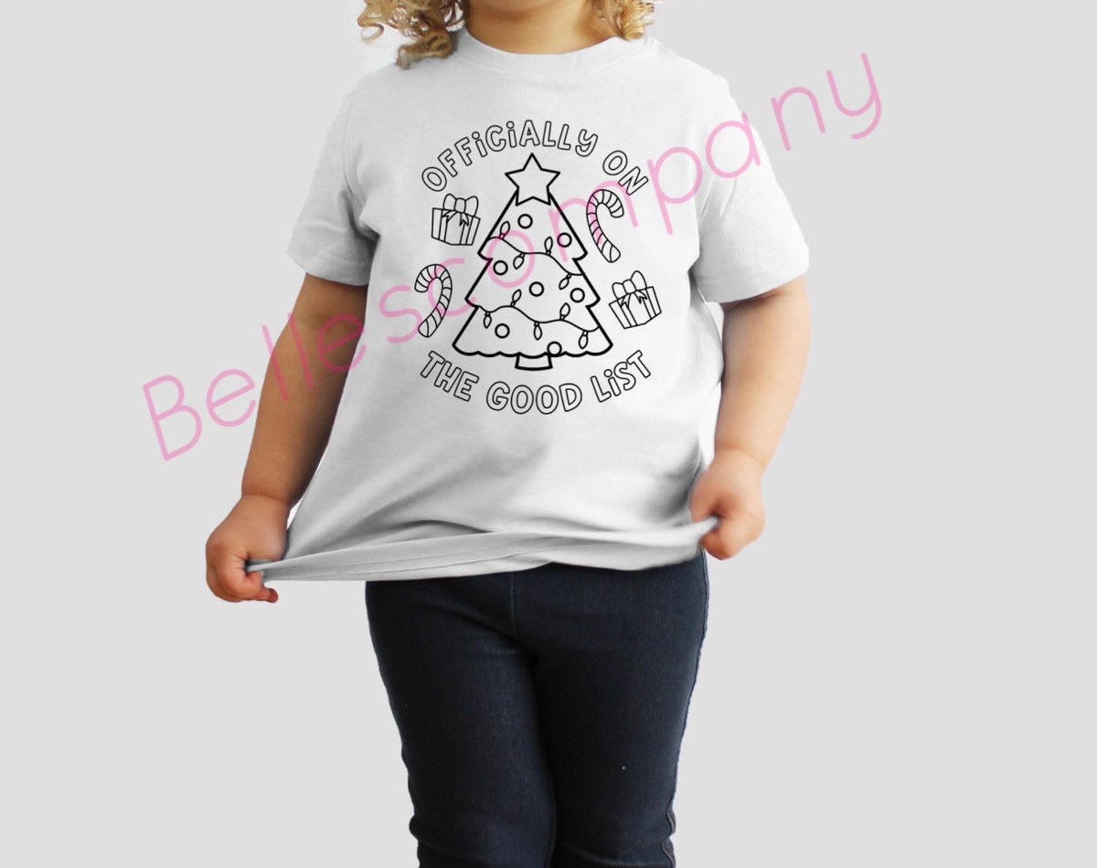 Youth Christmas Coloring T-Shirt Coloring Shirt Santa | Etsy