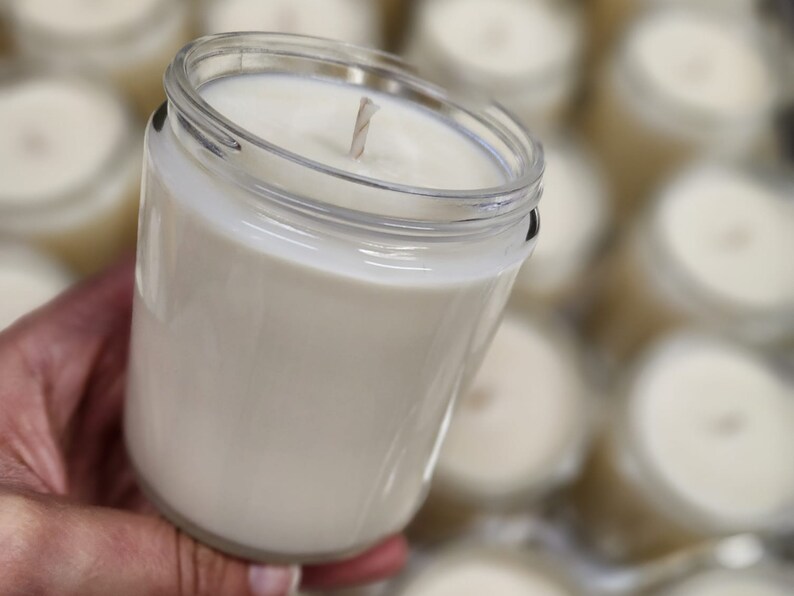 Holiday Soy Candle With Crystals & Herb Energy ALL NATURAL Pure Soy