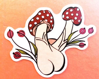 Cottage Hardcore Mushroom Sticker