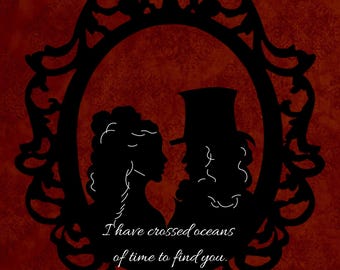 Mina and Dracula Cameo Art Print with Movie Quote