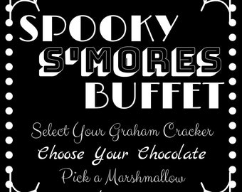 Spooky S'mores Buffet Poster 18x24 Inch Digital File Ready To Print
