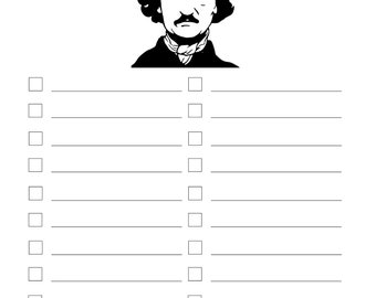 Digital File Name that Poe Quote Game and Answer Sheet
