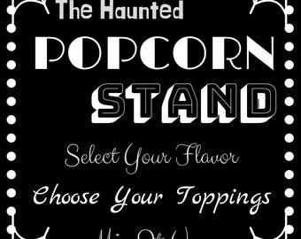 The Haunted Popcorn Stand Poster 18x24 Inch Digital File Ready To Print