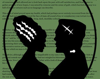 Frankenstein and Bride Digital Print