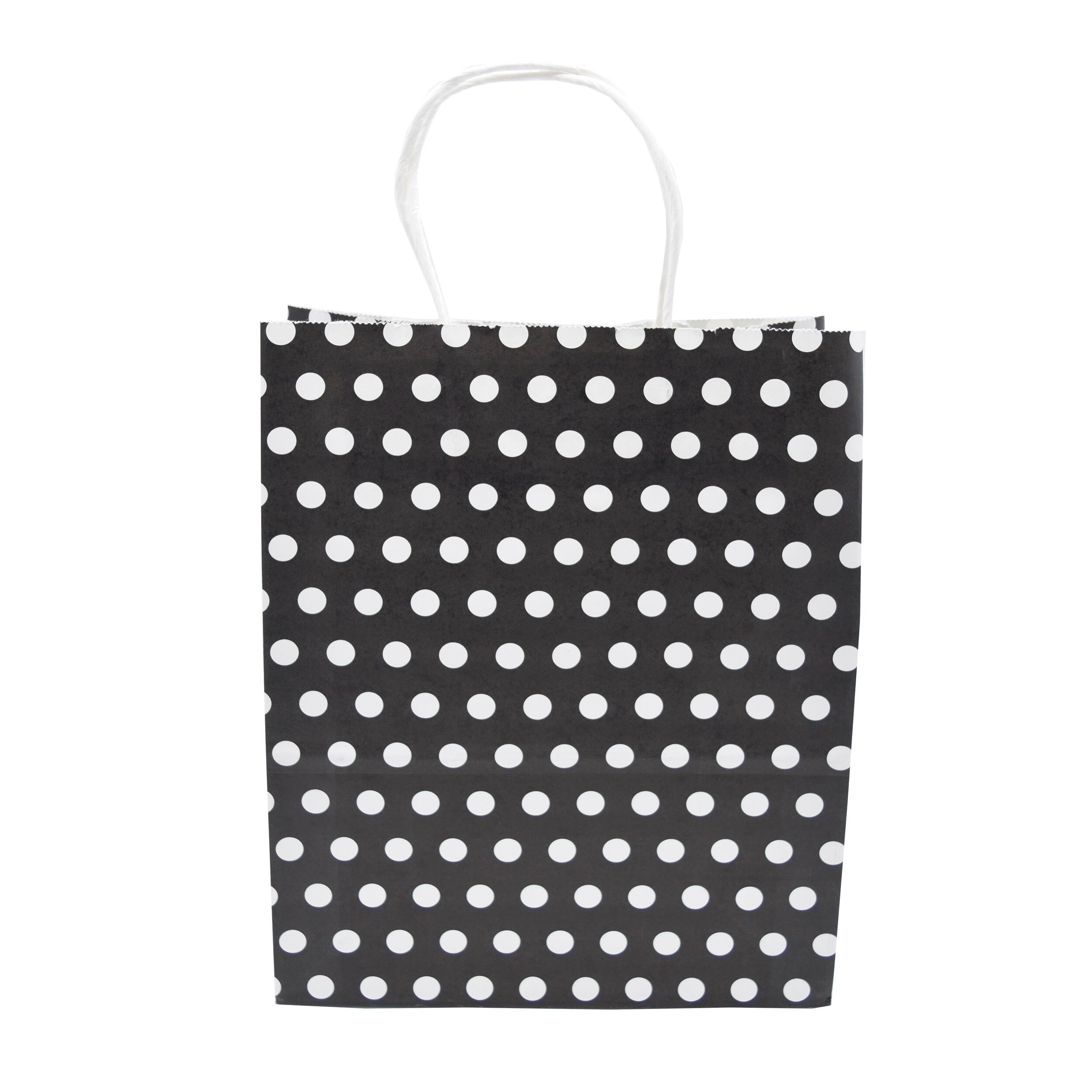Black and white polka dot gift bags discount