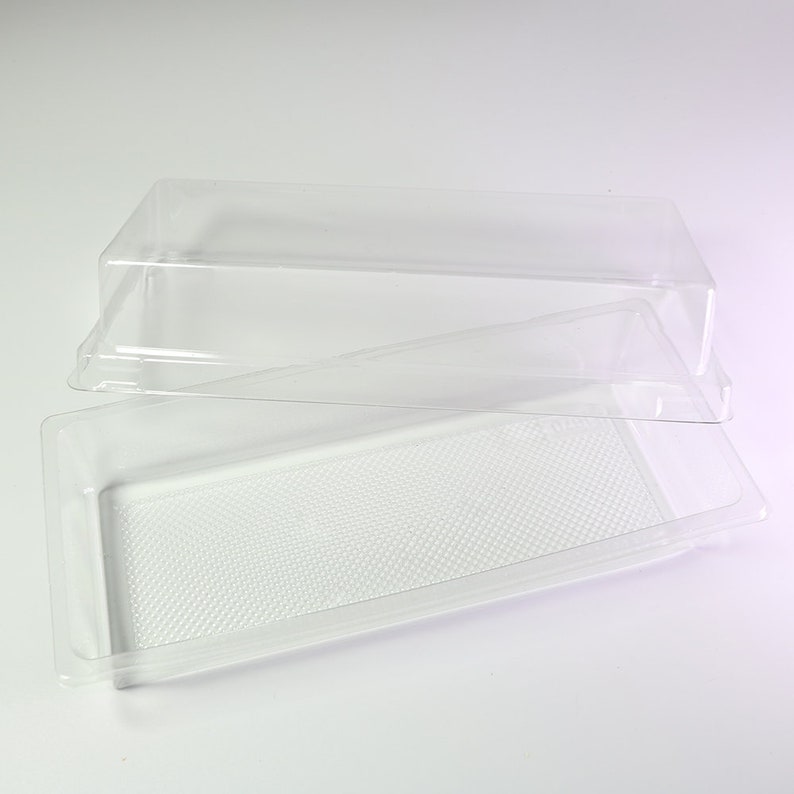 50/100/sample Clear Plastic Long Rectangular Bakery Container Etsy