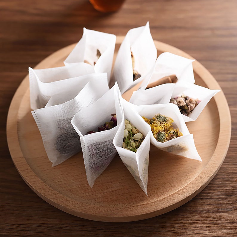 200-300 Non-Woven Heat Sealable Loose Tea Herb Bag Filter Varies Sizes image 1