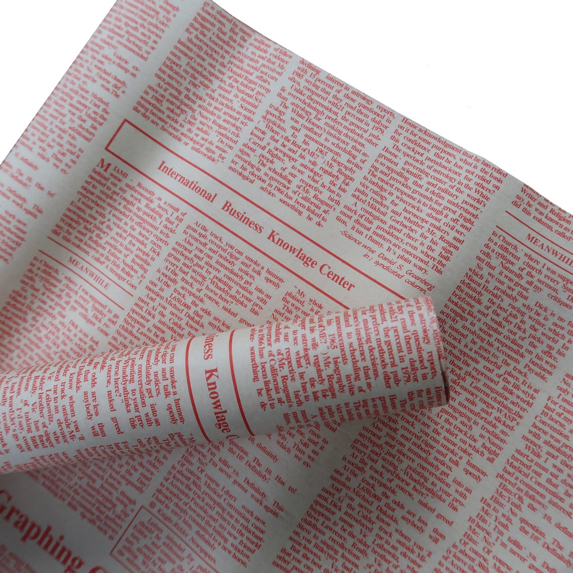 Pack of 10 Color Printed Newspaper Wrapping Kraft Paper for Etsy