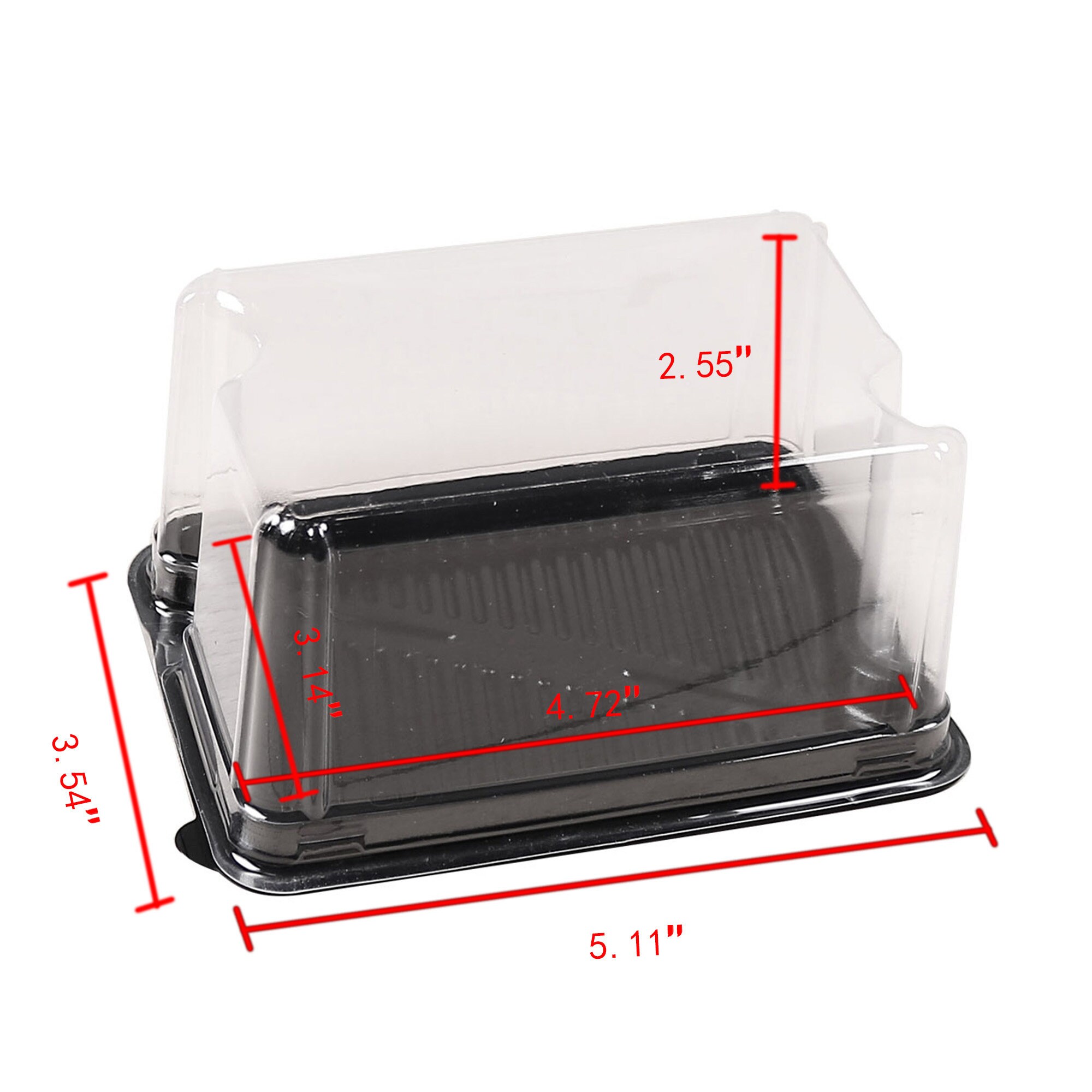 50/100/Sample Clear Lid with Black Base Box Size Pastry Bakery Etsy