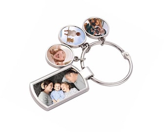 Custom Photo Keychain Double Sided Personalized Keychains Picture Key Chain Gifts for DIY Crafts  1 Pack