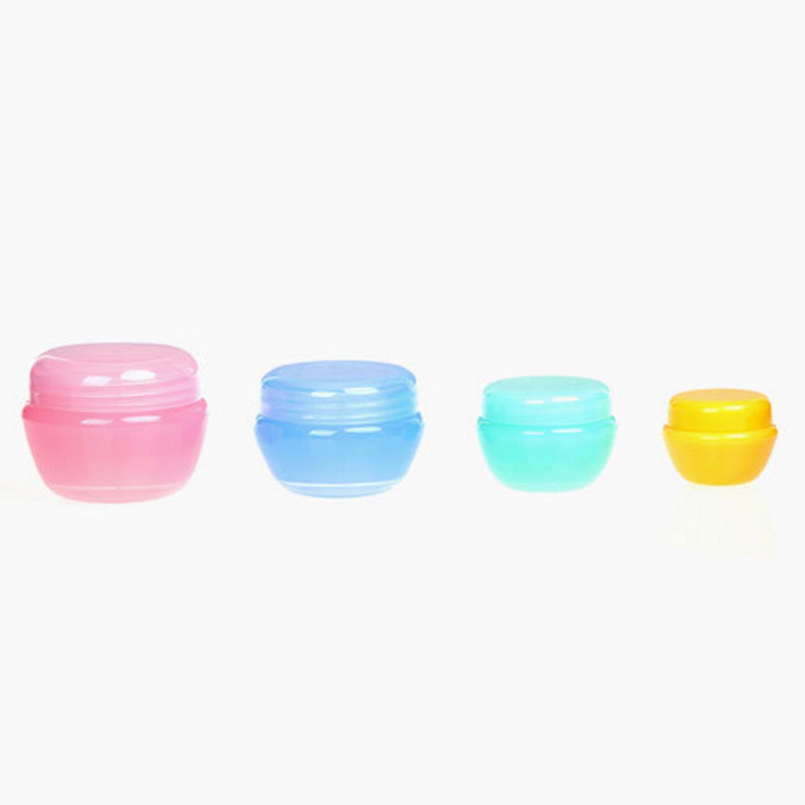 Multicolor Travel Jar Set Empty Beauty DIY Refillable Cream Etsy
