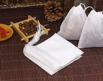 200 oder 300 Teebeutel, nicht gewebte Einweg-Teefiltertasche mit Kordelzug, umweltfreundlich, ungiftig (verschiedene Größen)