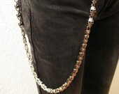 Trouser necklace, key chain, purse chain and skulls made of stainless steel in Germany