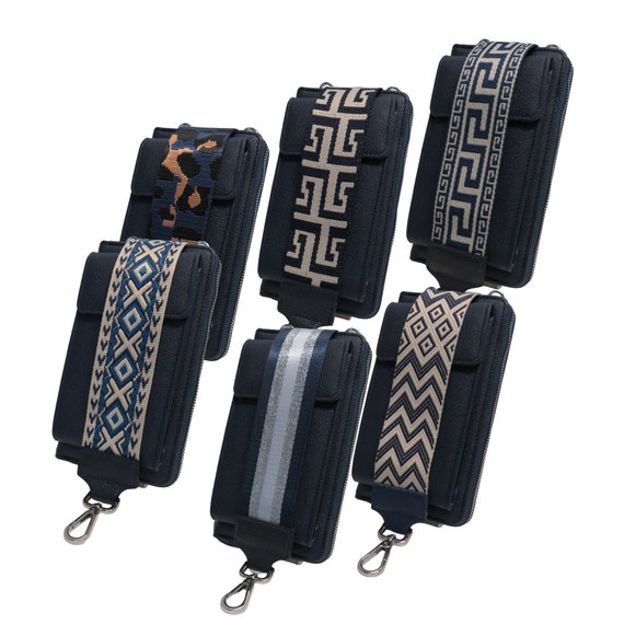 2 in 1 Mobile Phone Bag Wallet Purse Dark Blue for Women Men Bag