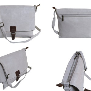 Messenger bag, shoulder bag, courier bag, shoulder bag, leather shoulder bag, plain bag, shoulder strap, laptop bag, leather bag image 8