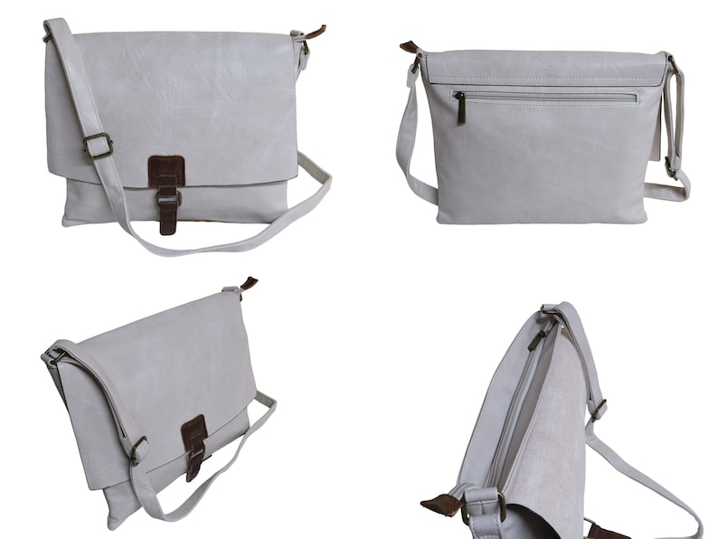 Messenger bag, shoulder bag, courier bag, shoulder bag, leather shoulder bag, plain bag, shoulder strap, laptop bag, leather bag image 8