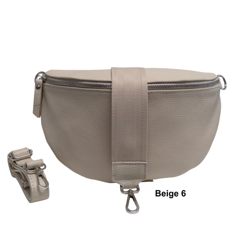 Bum bag shoulder bag women's bag genuine leather beige cross bag handbag shoulder strap patterned bag strap gift for her Modell 6