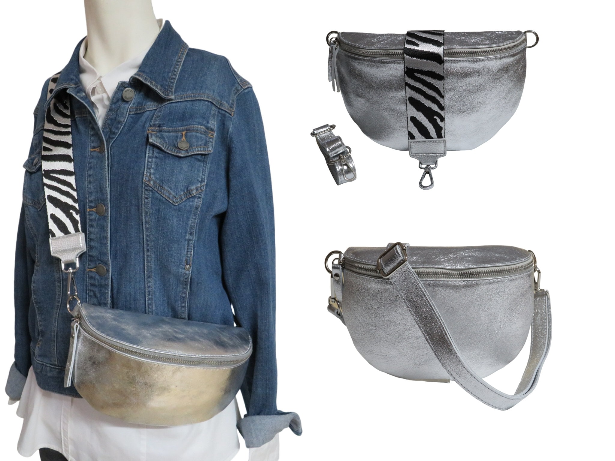 BEIGE Bag With Strap Leather Nappa Leather Shoulder Bag in 3 Sizes  S/meter/xl Crossbody Bag Bag 3-piece SET 