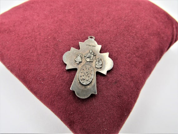 Vintage Beautiful Rare 4 Way Cross St Mary Medal … - image 6