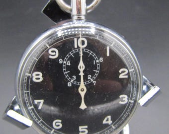 Vintage Military WWII Aristo Type A-8 Jitterbug MIL-W-6510 Cal. AS 943 Swiss Pocket Timer Stopwatch In Great Cosmetic & Working Condition!!!